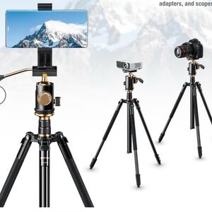 Black and Gold Tripod, Yotilon Aluminum Camera Tripod